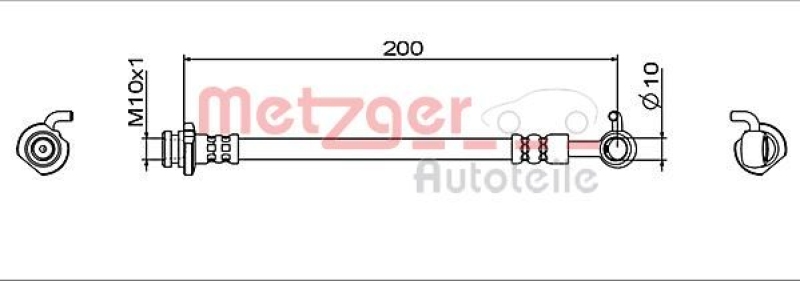 METZGER Bremsschlauch 4112006
