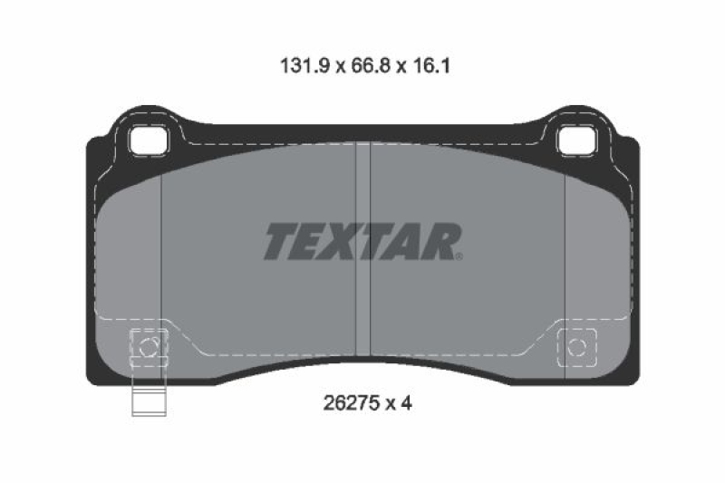 TEXTAR Bremsbelagsatz, Scheibenbremse Q+ 2627501