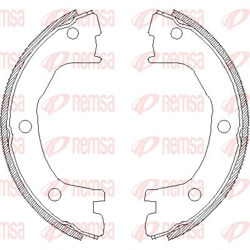 REMSA Brake Shoe Set, parking brake
