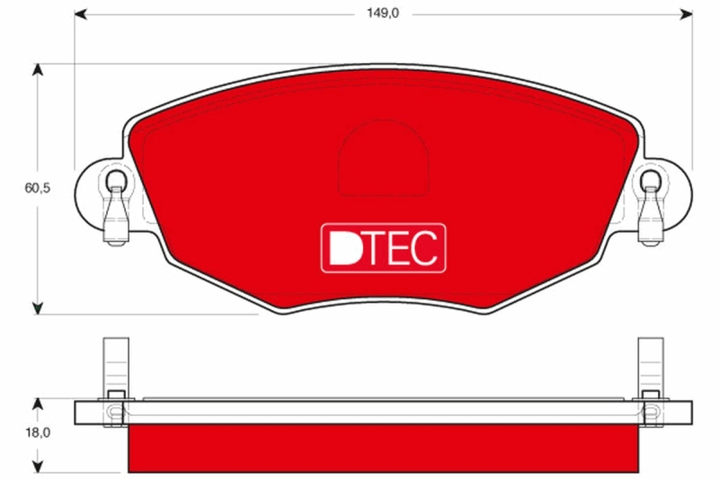 TRW Brake Pad Set, disc brake DTEC COTEC