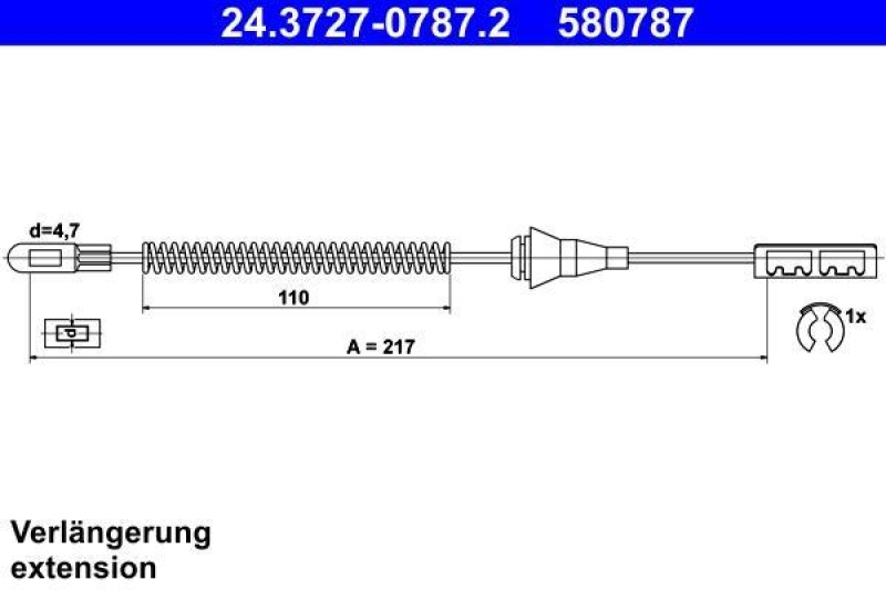ATE Cable, parking brake