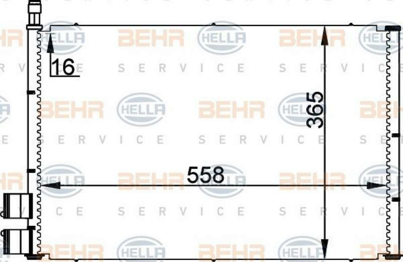 HELLA Condenser, air conditioning