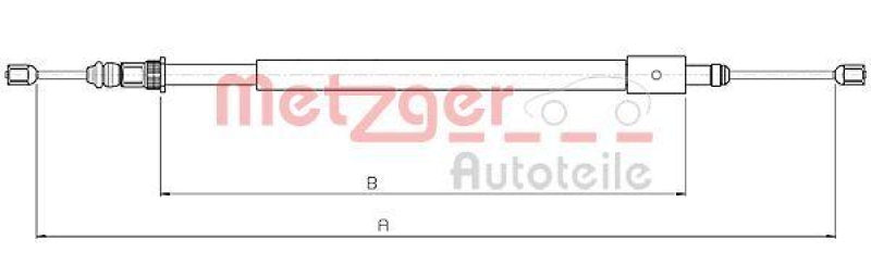 METZGER Seilzug, Feststellbremse 104578