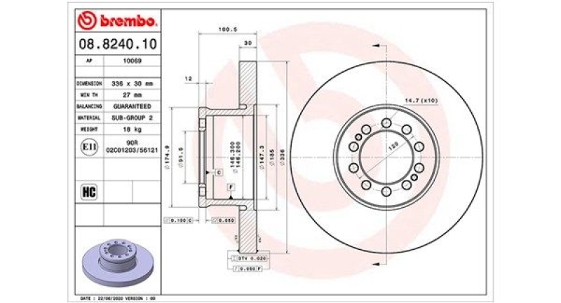 2x MAGNETI MARELLI Bremsscheibe