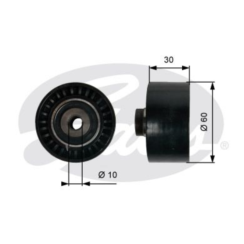 GATES Deflection/Guide Pulley, timing belt PowerGrip®