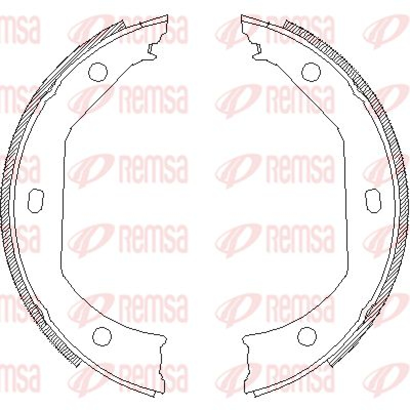 REMSA Brake Shoe Set, parking brake