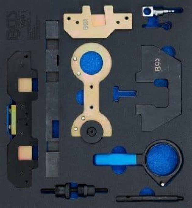 Werkstattwageneinlage 2/3: Motor-Einstellwerkzeug-Satz für BMW M40, M44, M50, M52, M54, M56