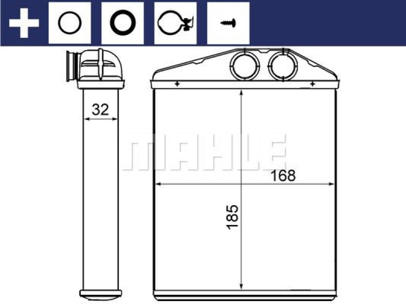 MAHLE Heat Exchanger, interior heating BEHR