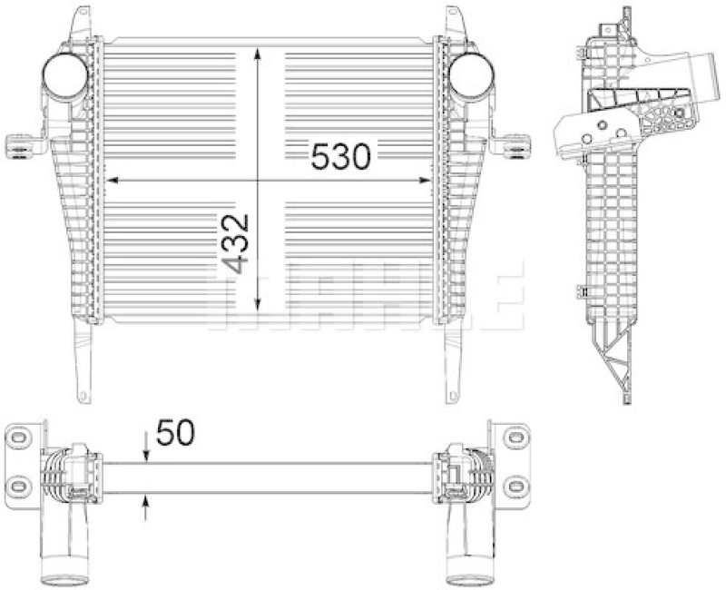 MAHLE Ladeluftkühler BEHR *** PREMIUM LINE ***