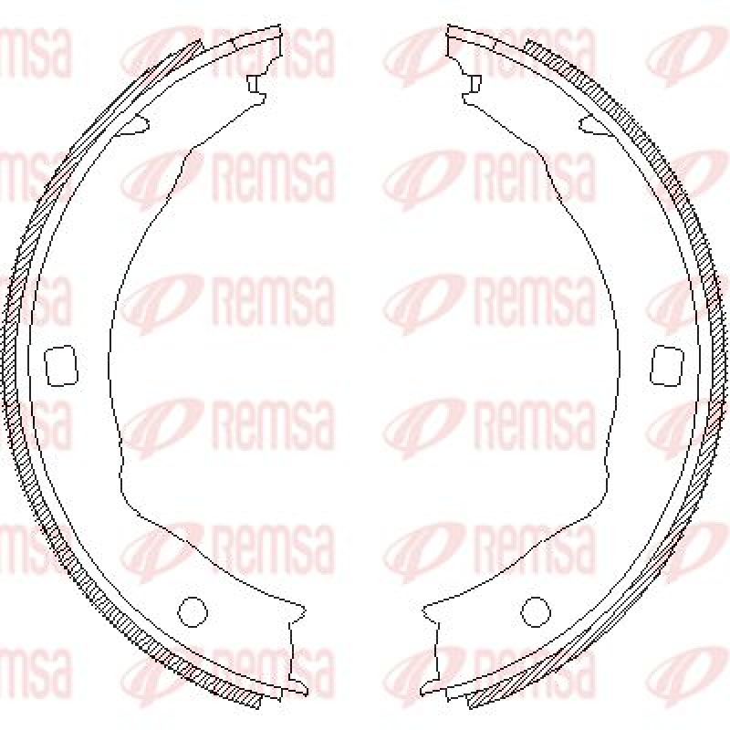 REMSA Brake Shoe Set, parking brake