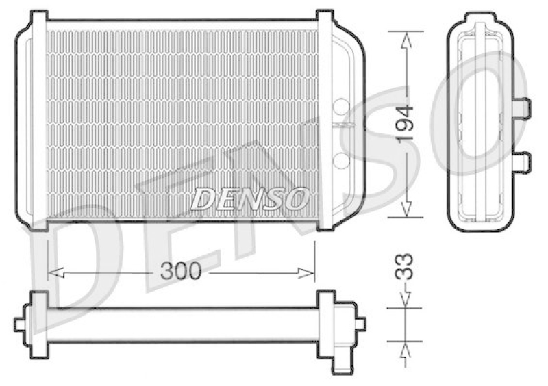 DENSO W&auml;rmetauscher, Innenraumheizung DRR09033