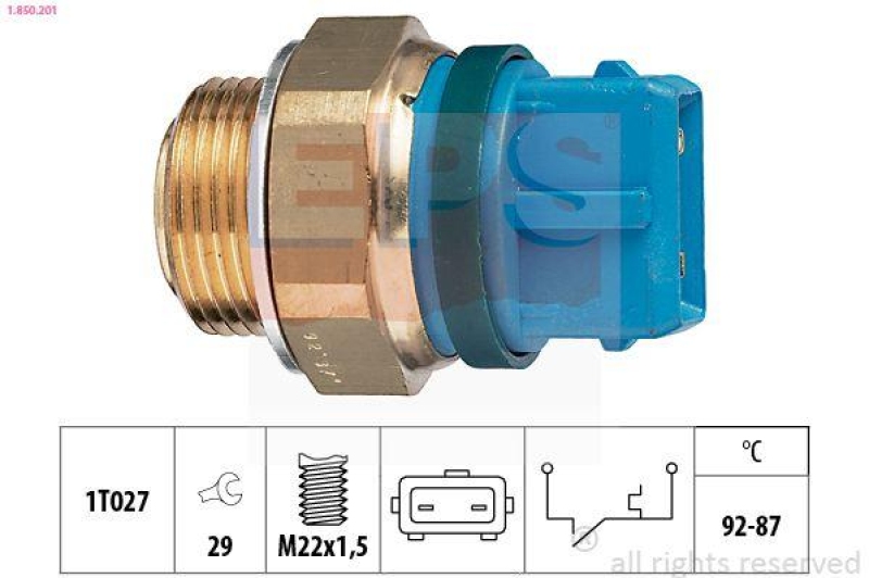 EPS Temperaturschalter, Kühlerlüfter Made in Italy - OE Equivalent