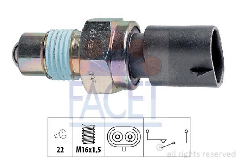 FACET Switch, reverse light Made in Italy - OE Equivalent