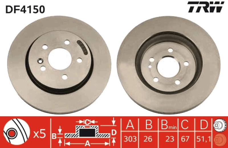 TRW BREMSSCHEIBEN + TRW BREMSBELÄGE