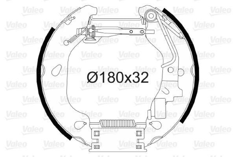 VALEO Brake Shoe Set