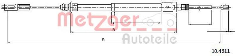 METZGER Seilzug, Feststellbremse 104611