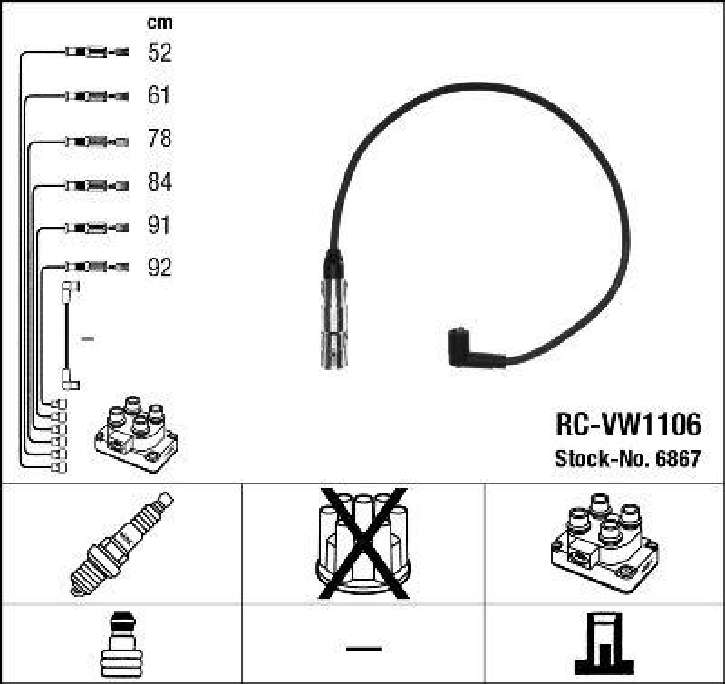NGK Ignition Cable Kit