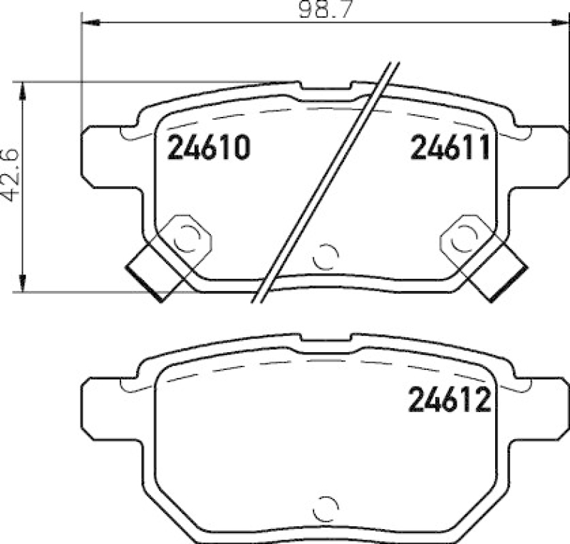 HELLA PAGID Brake Pad Set, disc brake