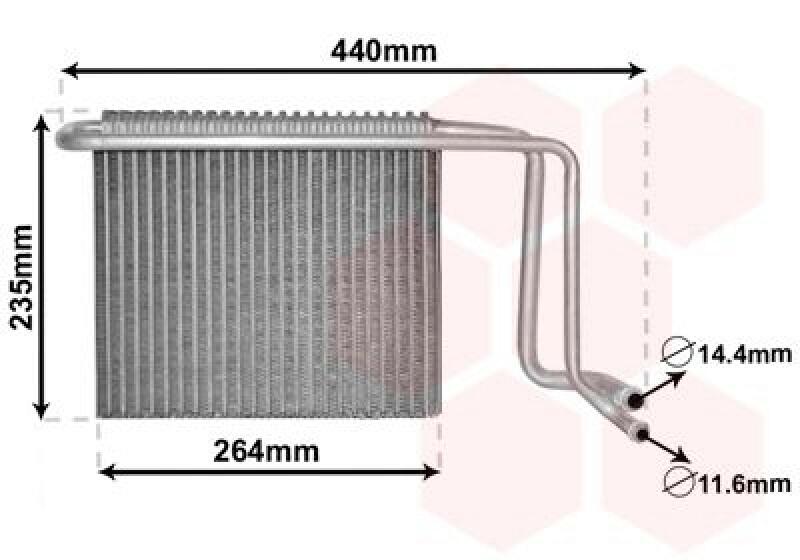 VAN WEZEL Evaporator, air conditioning