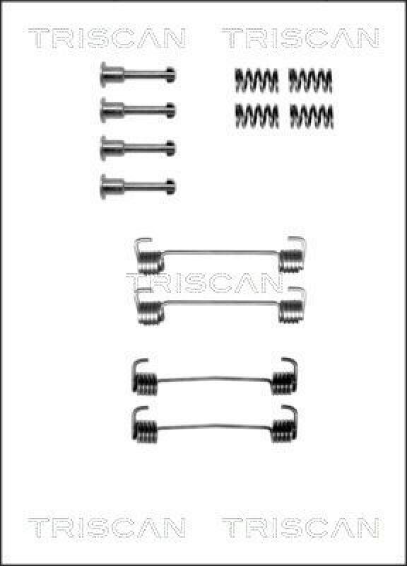 TRISCAN Accessory Kit, parking brake shoes
