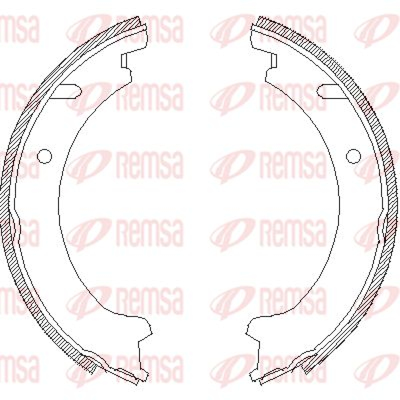 REMSA Brake Shoe Set, parking brake
