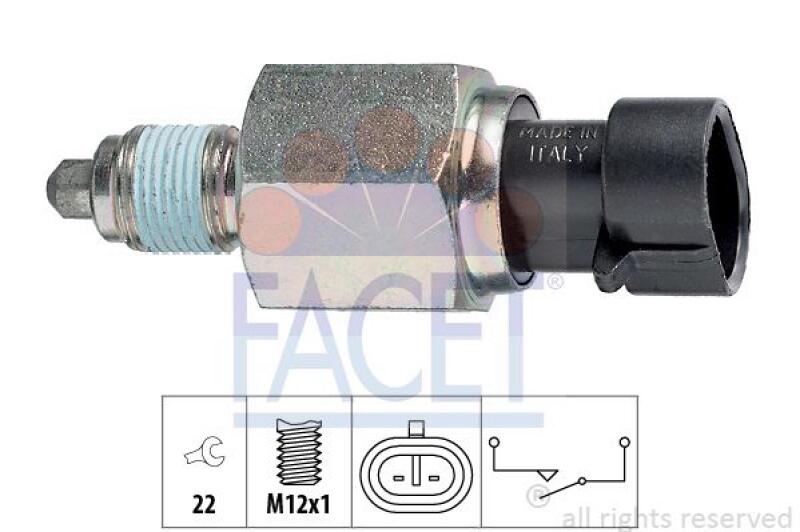 FACET Switch, reverse light Made in Italy - OE Equivalent