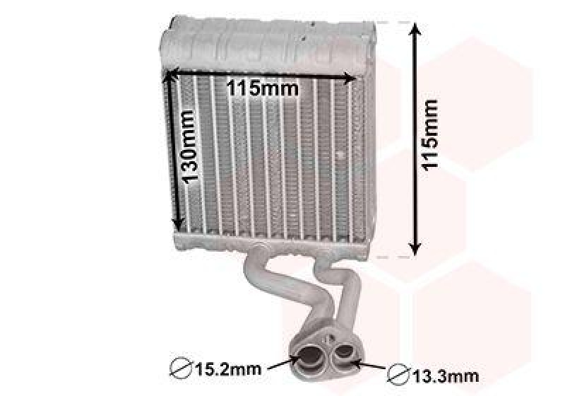 VAN WEZEL Evaporator, air conditioning