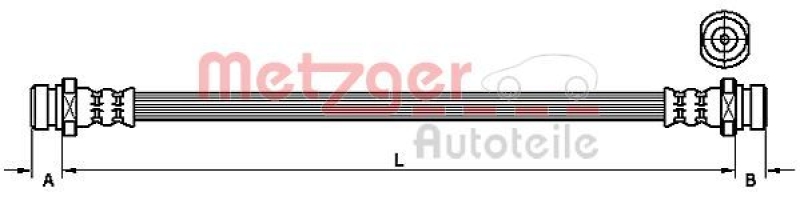 METZGER Bremsschlauch 4110544