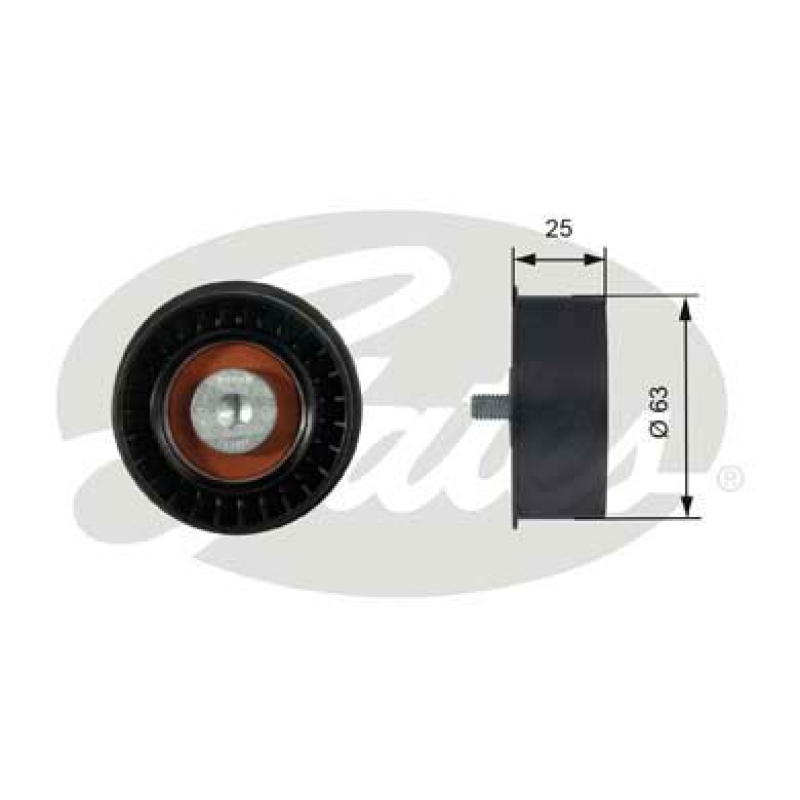 GATES Deflection/Guide Pulley, timing belt PowerGrip®