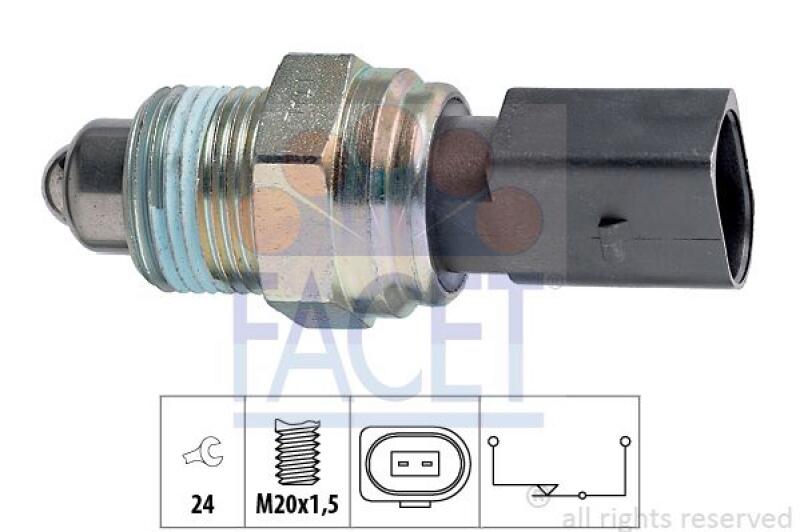 FACET Switch, reverse light Made in Italy - OE Equivalent