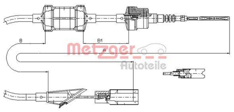 METZGER Clutch Cable COFLE