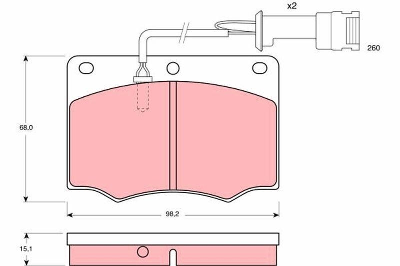 TRW Brake Pad Set, disc brake