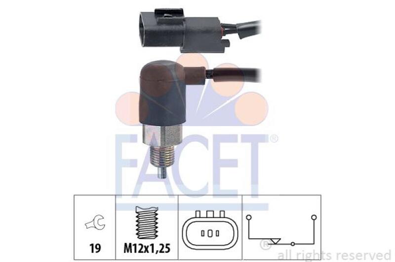 FACET Switch, reverse light Made in Italy - OE Equivalent