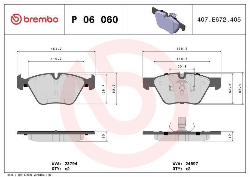 BREMBO BREMSSCHEIBEN + BREMBO BREMSBELÄGE