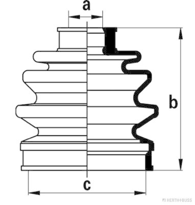 HERTH+BUSS JAKOPARTS Faltenbalgsatz, Antriebswelle