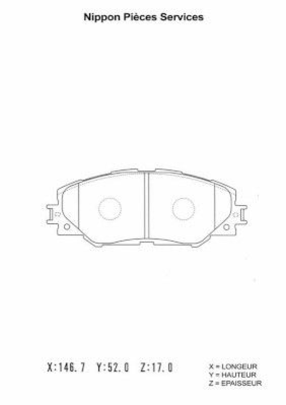 NPS Brake Pad Set, disc brake