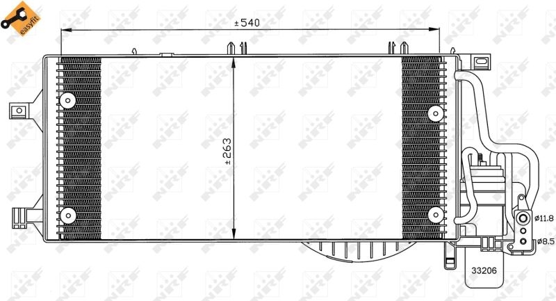 NRF Condenser, air conditioning EASY FIT
