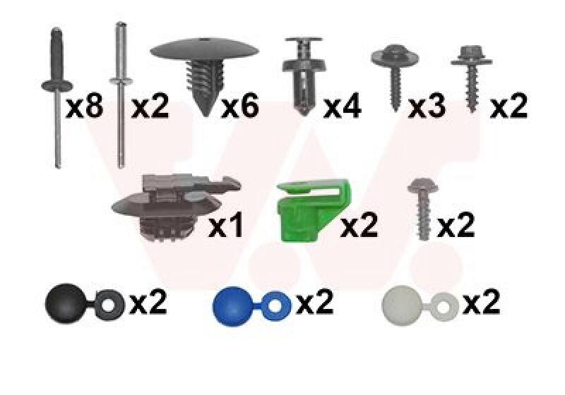 VAN WEZEL Mounting Kit, bumper