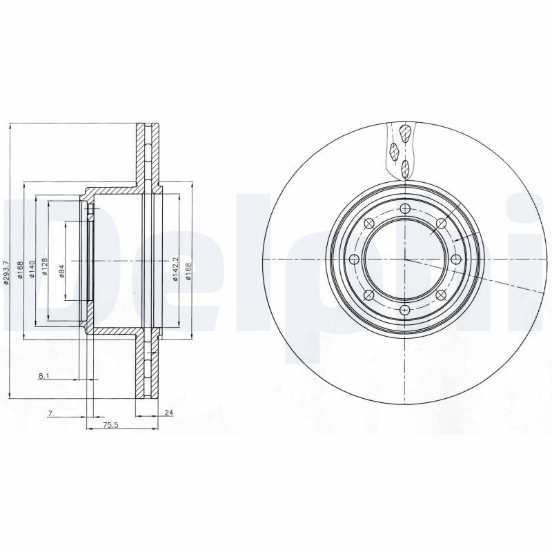 2x DELPHI Bremsscheibe