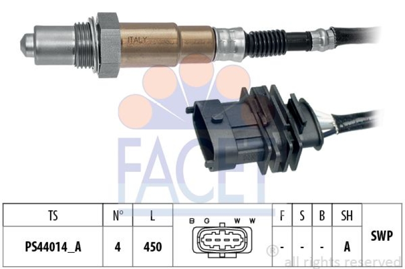FACET Lambda Sensor Made in Italy - OE Equivalent