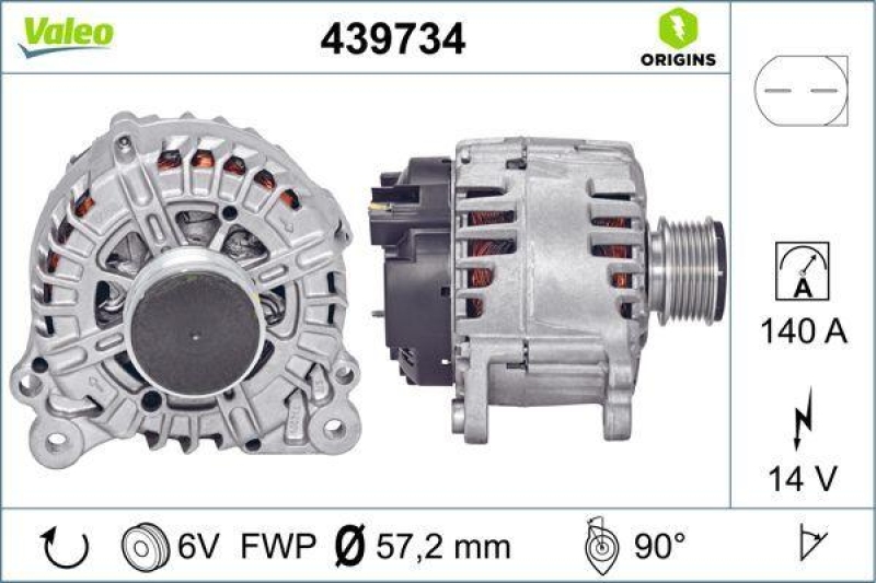 VALEO Generator VALEO ORIGINS NEW OE TECHNOLOGIE