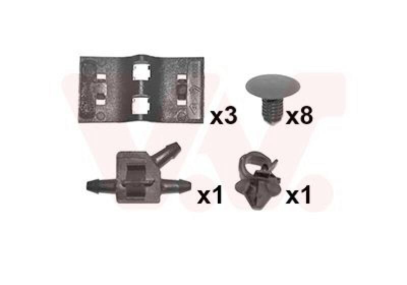 VAN WEZEL Mounting Kit, bonnet