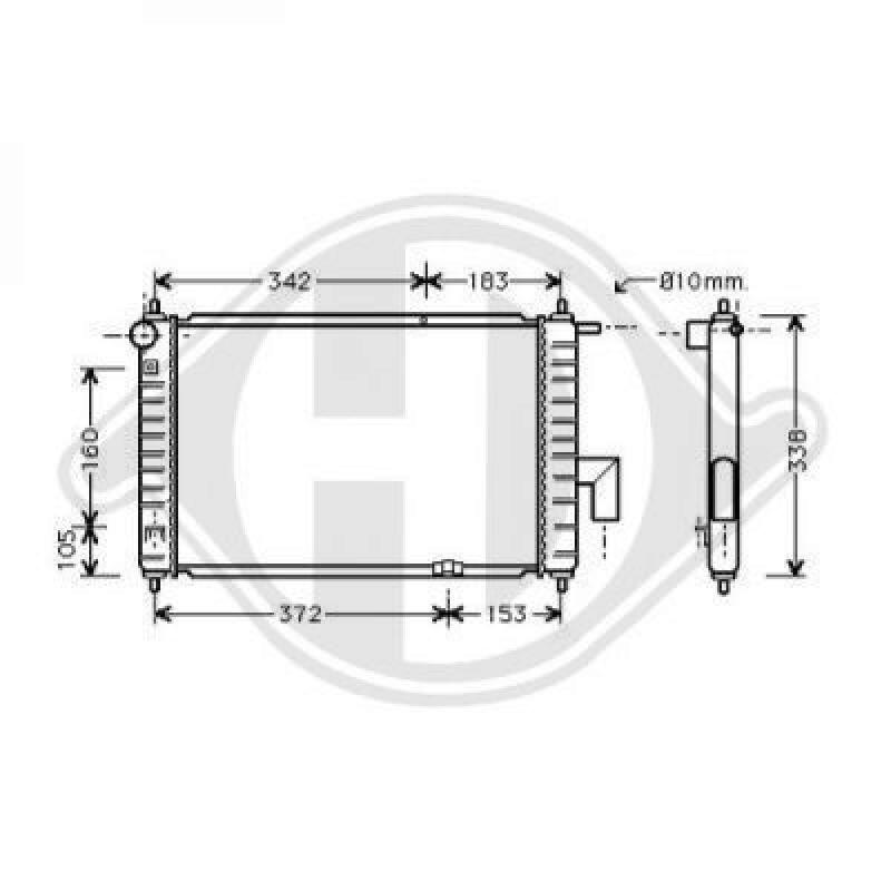 DIEDERICHS Radiator, engine cooling