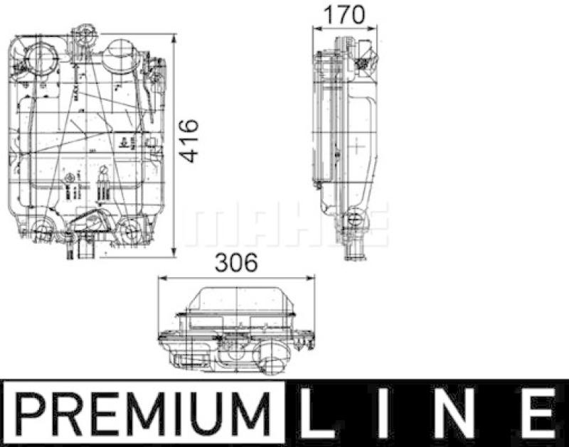 MAHLE Expansion Tank, coolant BEHR *** PREMIUM LINE ***