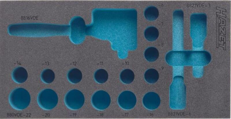 HAZET Schaumstoffeinlage, Sortimentskasten Safety-Insert-System