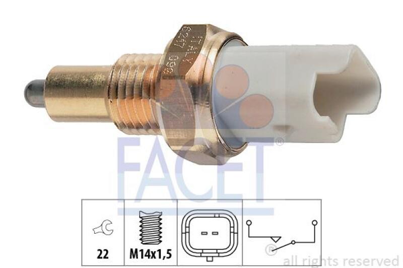 FACET Schalter, Rückfahrleuchte Made in Italy - OE Equivalent