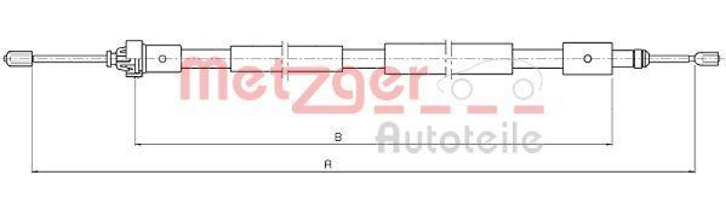 METZGER Seilzug, Feststellbremse 104655