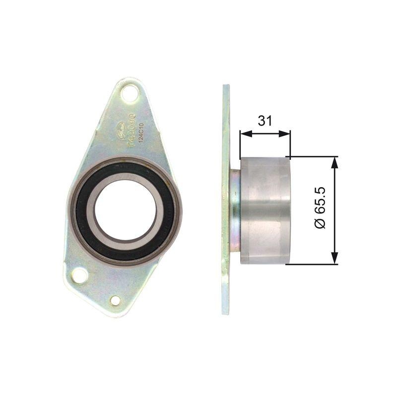 GATES Deflection/Guide Pulley, timing belt PowerGrip®