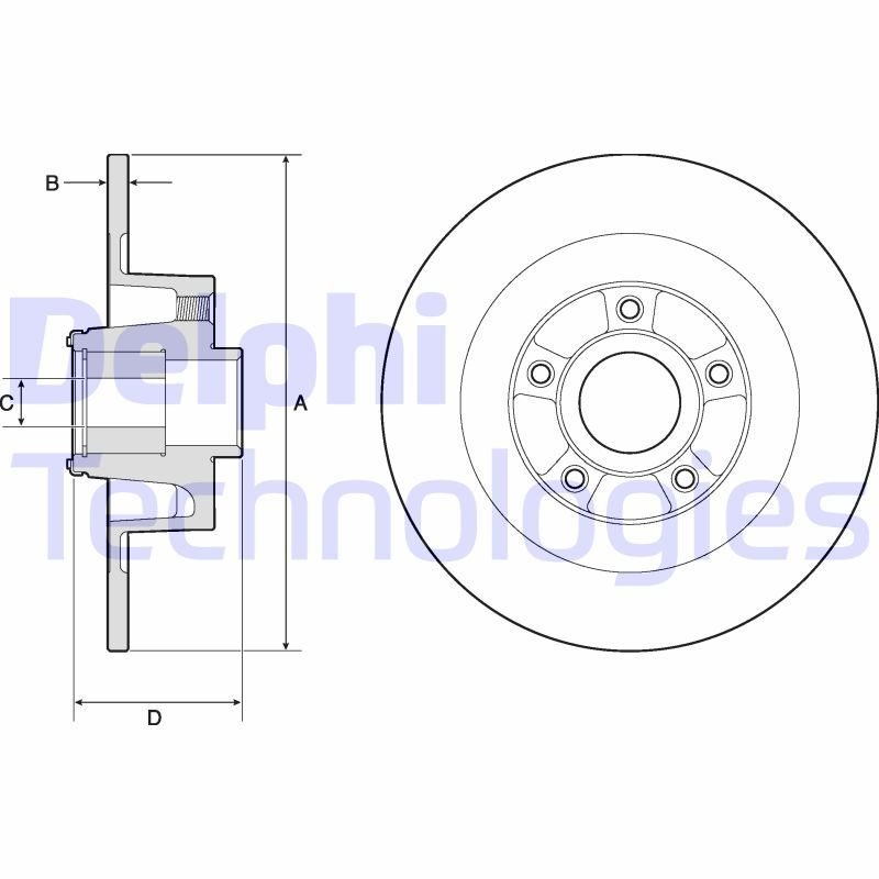 2x DELPHI Bremsscheibe