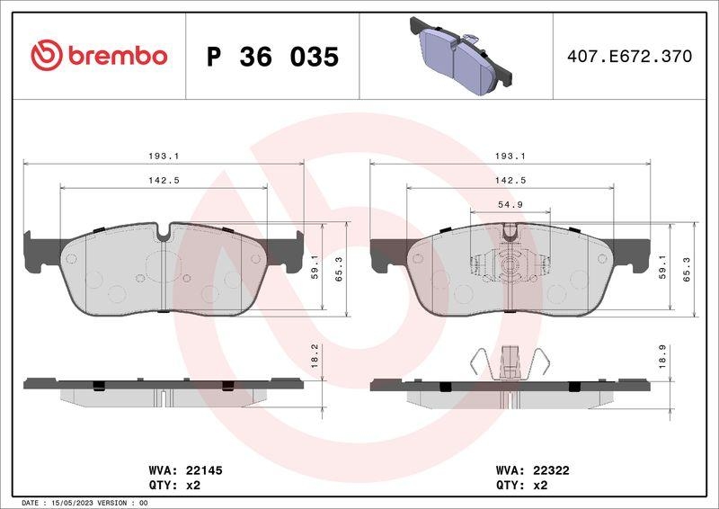 BREMBO Brake Pad Set, disc brake PRIME LINE
